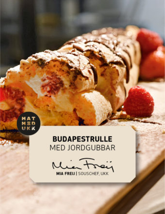 Budapestrulle med jordgubbar